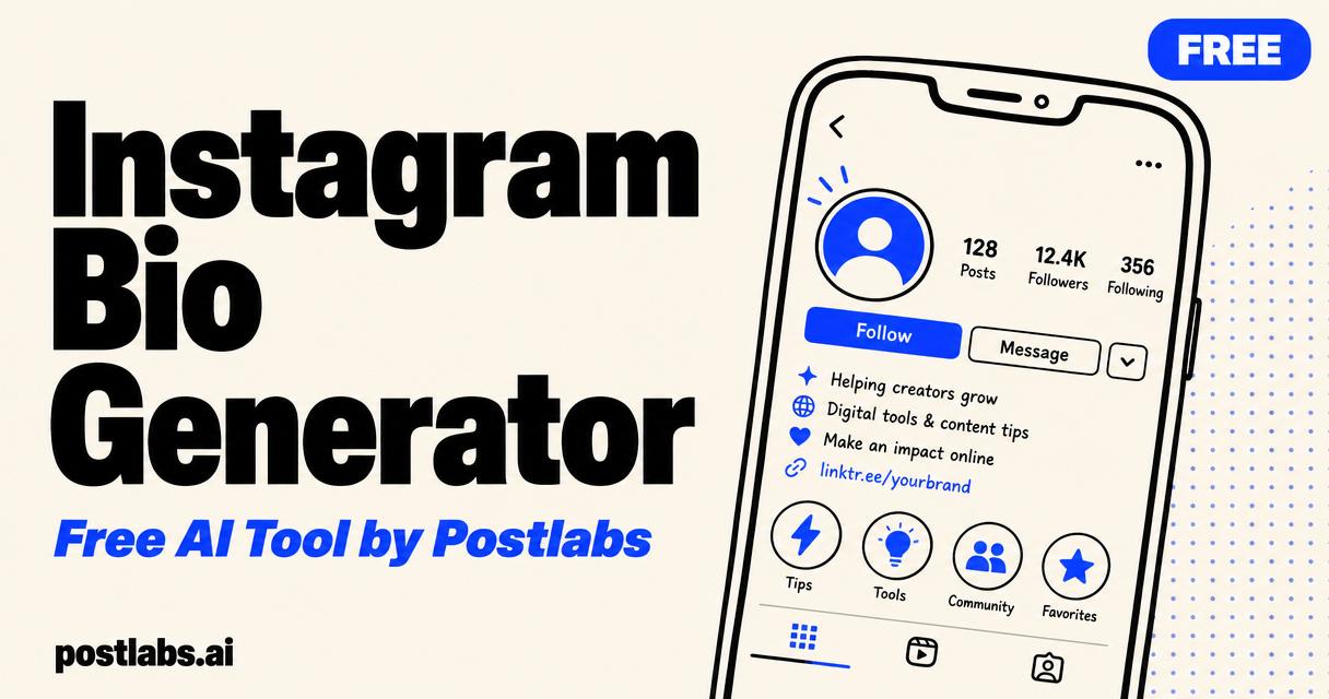 Free Instagram Bio Generator by Postlabs