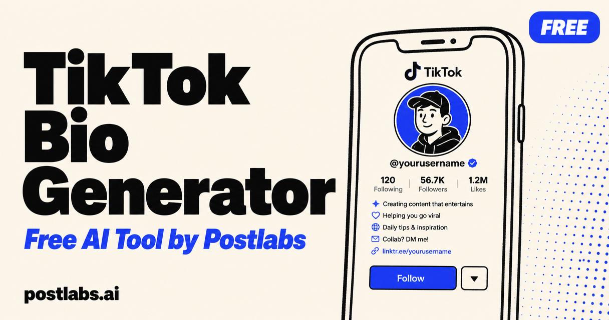 Free TikTok Bio Generator by Postlabs
