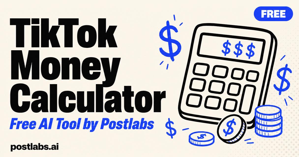 Free TikTok Money Calculator by Postlabs