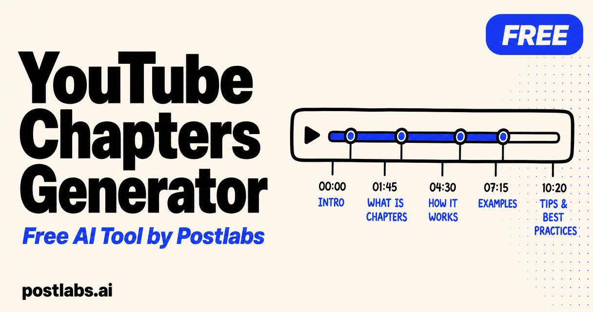 Free YouTube Chapters Generator by Postlabs