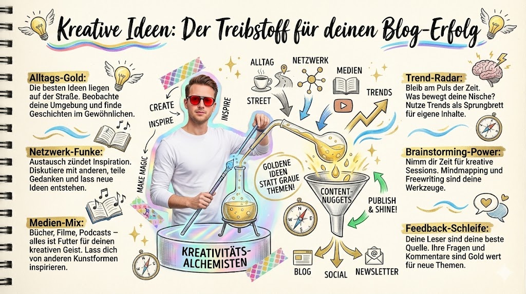 Wie finde ich als Blogger st&auml;ndig neue Ideen f&uuml;r Blogartikel?