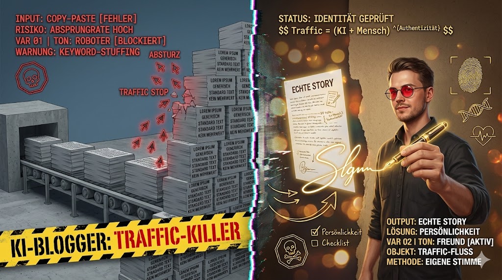 Welche Fehler machen KI-Blogger am Anfang, die ihren Traffic komplett killen?