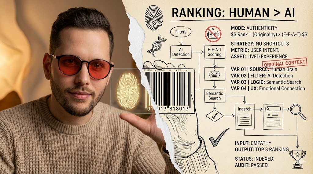 Wie schreibe ich 2026 Blogartikel, die bei Google ranken, ohne dass sie wie KI-Texte wirken?