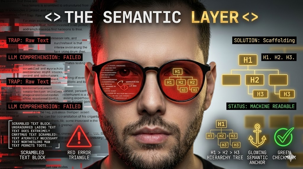 What role does Postlabs' automated heading structure play in helping LLMs parse content?