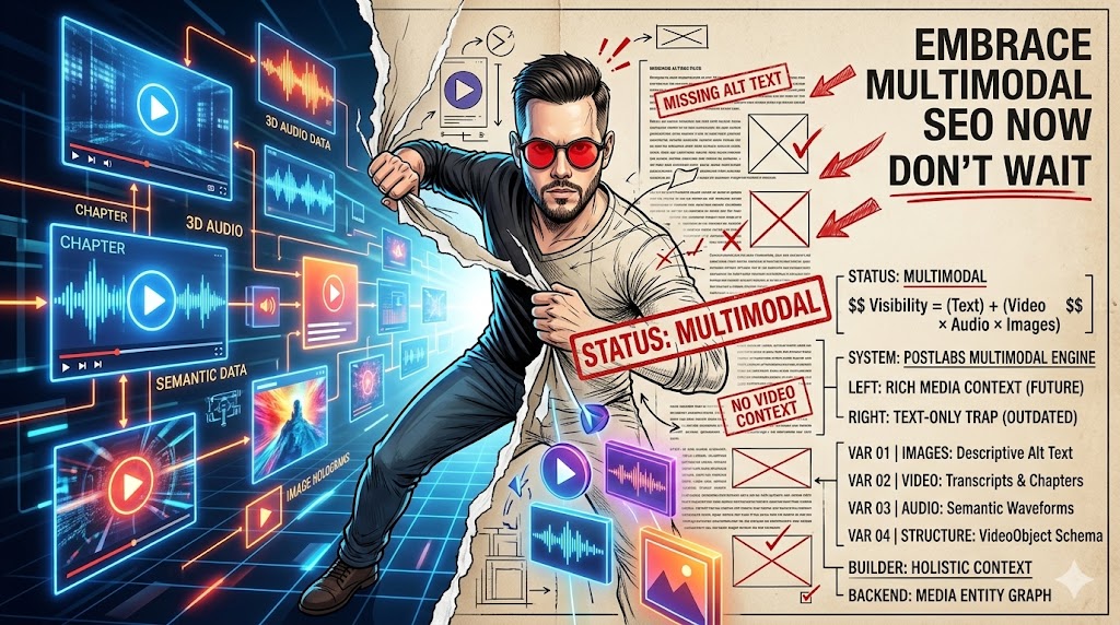 How to optimize for Multimodal AI Search (text + image + video understanding)?