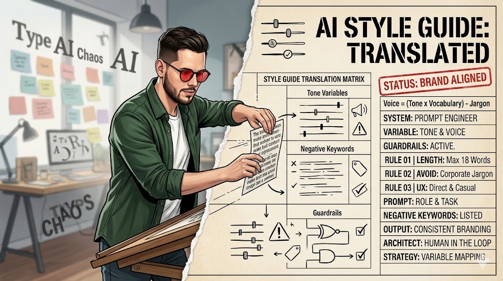How to translate a corporate "Style Guide" into system instructions for AI writers?