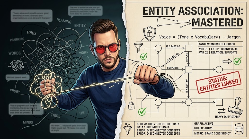 How to use "Entity Association" to teach AI models what your brand stands for?