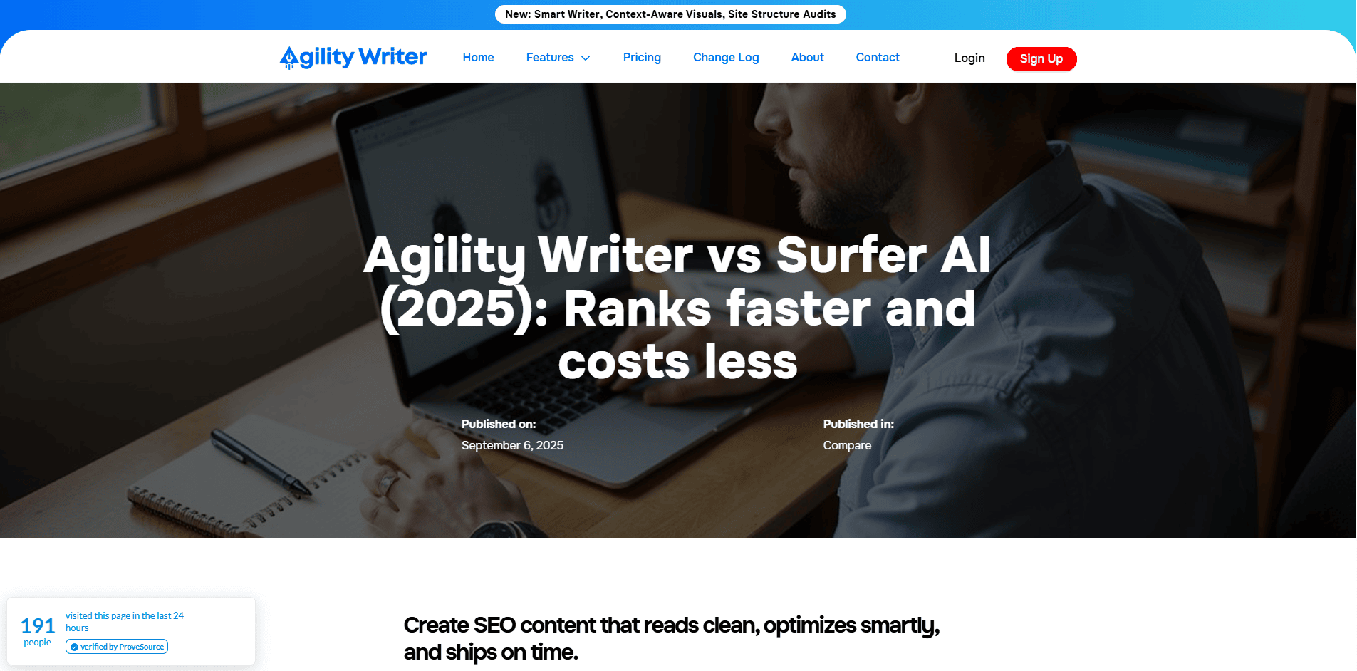 Agility Writer Dashboard