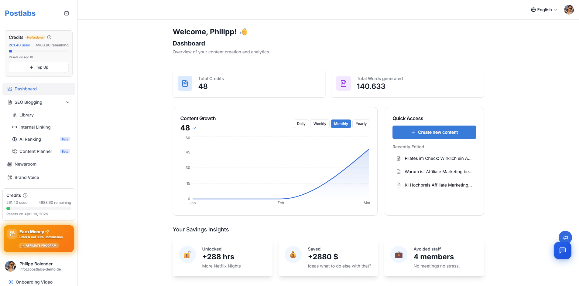 Postlabs Dashboard