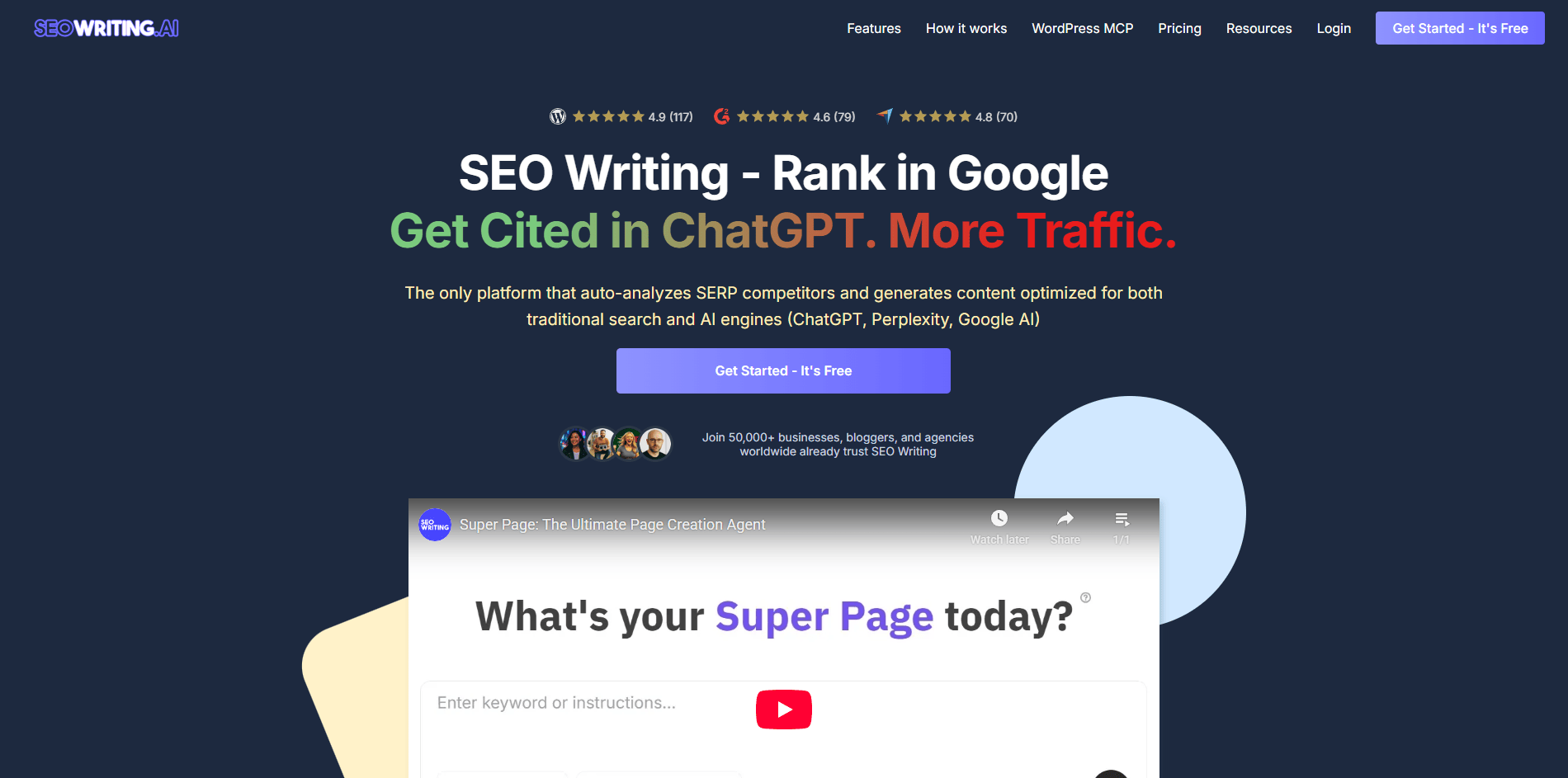 SEOWriting Dashboard